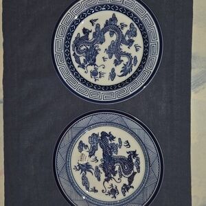 Bombay Company Asian Garden Salad Plates Set of Two EUC